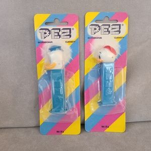 Vintage 1993 Donald Duck & Huey Pez Dispensers